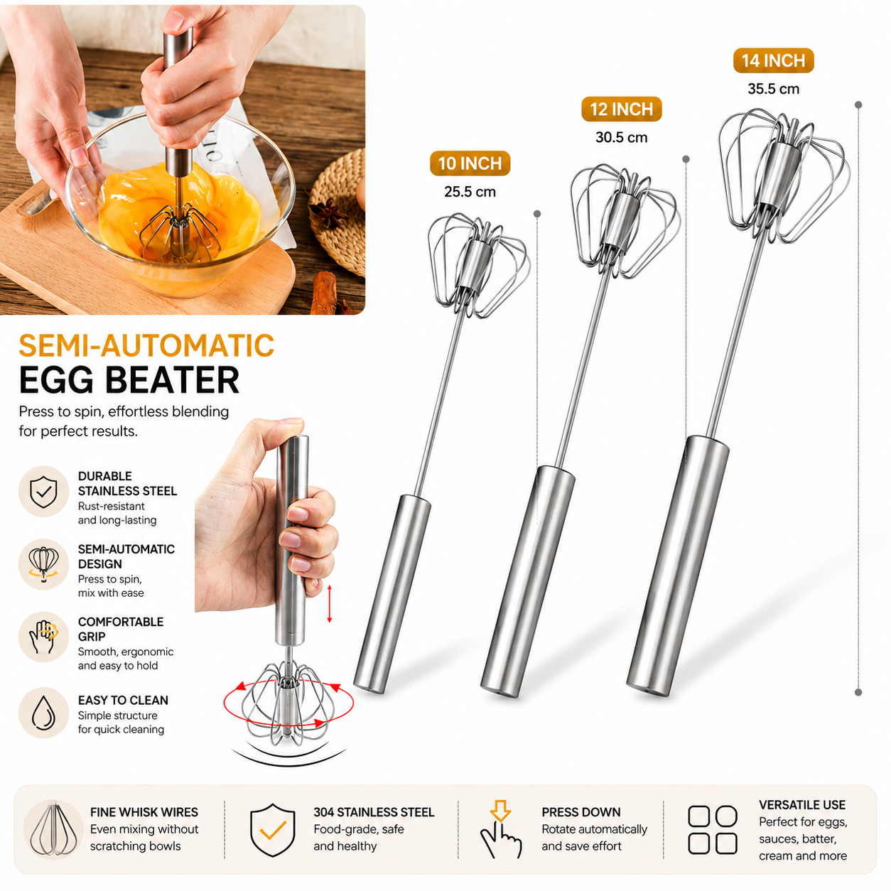 Semi Automatic Whisk